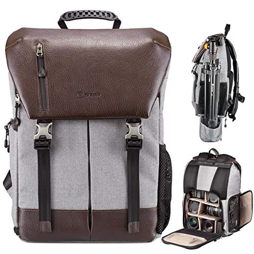 TARION Camera Backpack Waterproof Camera Bag Waterproof Certified IPX5 Large Capacity Side Access with 15.6 Inch Laptop