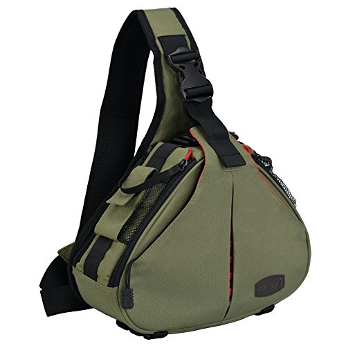 CADeN Camera Bag Sling Backpack Camera Case Waterproof with Rain Cover Tripod Holder, Compatible for DSLR/SLR Mirrorless