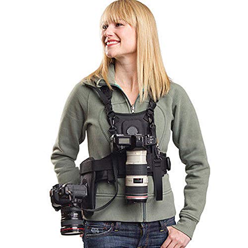 Sevenoak Dual Camera Harness, Sevenoak SK-MSP01 Multi Carrying Chest Vest System with Side Holster for Canon 6D 600D 5D2 5D3 Nikon D90