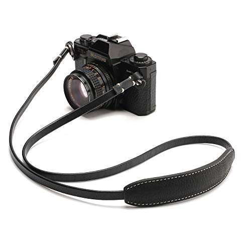 CANPIS CP005 Leather Camera Neck Shoulder Strap with Movable Pad for Universal Camera Sony Leica Canon Nikon Fuji Olympus