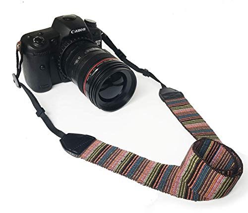 Alled RR-12-28-10 Camera Neck Shoulder Belt Strap, Vintage Print Soft Colorful Camera Straps for Women/Men for All