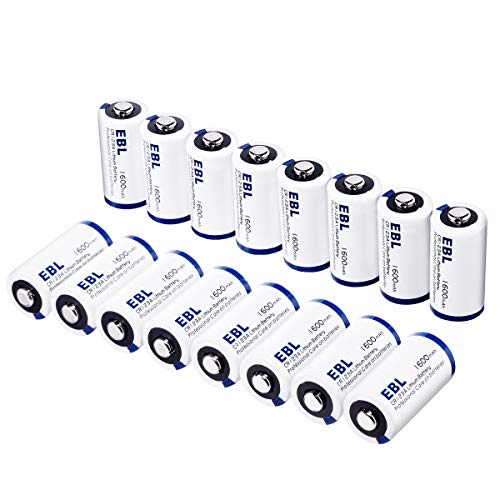 EBL CR123A 3V Lithium Batteries High Performance Non-Rechargeable Battery for Arlo Camera(VMC3030/VMK3200/VMS3330/3430/3530)