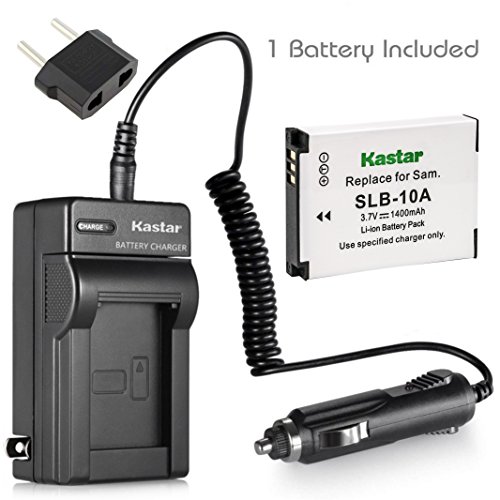 Kastar Hand Tools Kastar Battery and Travel Charger Kit for Samsung SLB-10A, EA-SLB10A and Samsung EX2F HZ15W SL202 SL420 SL620 SL820 WB150F