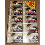 Maxell VHS-C Camcorder Videotapes HGX-Gold TC-30 (10 Pack)