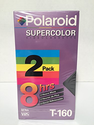 Polaroid T-160 VHS Video Cassette Tapes (2 Pack)