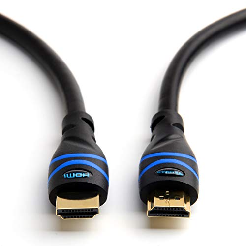 BlueRigger 4K HDMI Cable (50 Feet, Black,4K 30Hz, High Speed, in-Wall CL3 Rated)
