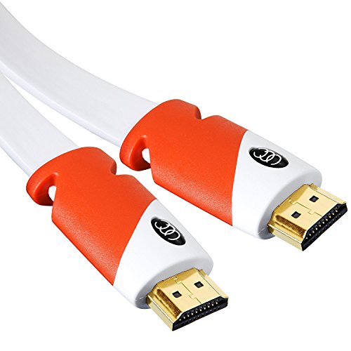 Ultra Clarity Cables Flat HDMI Cable 20 ft - High Speed HDMI Cord - Supports, 4K Video at 60 Hz, 3D, 2160p - HDMI Latest Standard - CL3 Rated - 20