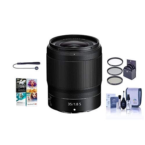 Nikon NIKKOR Z 35mm f/1.8 S Lens for Z Series Mirrorless Cameras - Bundle with 62mm Filter Kit, Cleaning Kit, Capleash II, Pc