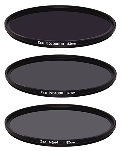 ICE Extreme ND Filter Set 82mm ND100000 ND1000 ND64 Neutral Density 82 16.5,10, 6 Stop Optical Glass