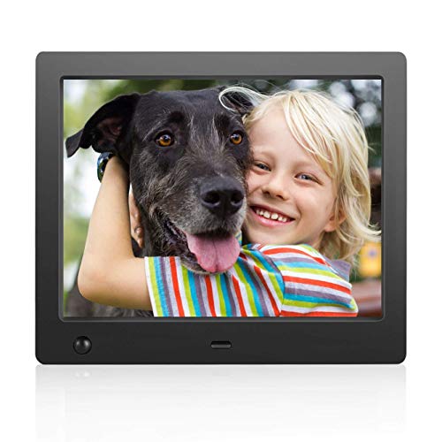 FLYAMAPIRIT Digital Photo Frame 8 inch - Electronic Photo Frame with Slideshow HD IPS Display Picture Frame with Motion