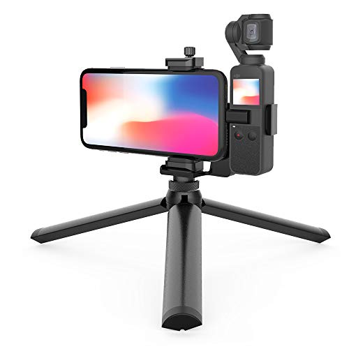 Smatree OSMO Pocket Phone Holder Set Expansion Accessories with 1/4" Thread Screw and Tripod Compatible with DJI OSMO Pocket