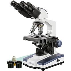 AmScope B120C Siedentopf Binocular Compound Microscope, 40X-2500X Magnification, Brightfield, LED Illumination, Abbe