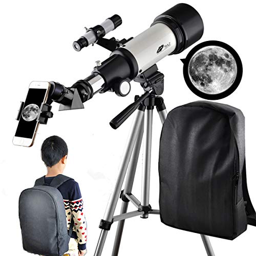 SOLOMARK Telescope for Kids 70mm Aperture 400mm AZ Mount Astronomical Refractor Portable Telescope for Kids and Beginners with