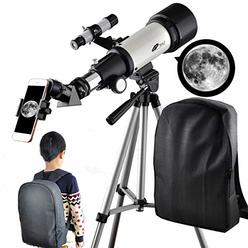 SOLOMARK Telescopes For Adults 70Mm Aperture 400Mm Az Mount, Astronomical Refractor Portable Telescope For Kids And Beginners With Backpa