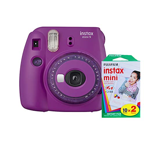 Fujifilm Instax Mini 9 Instant Camera with Mini Film Twin Pack (Purple)