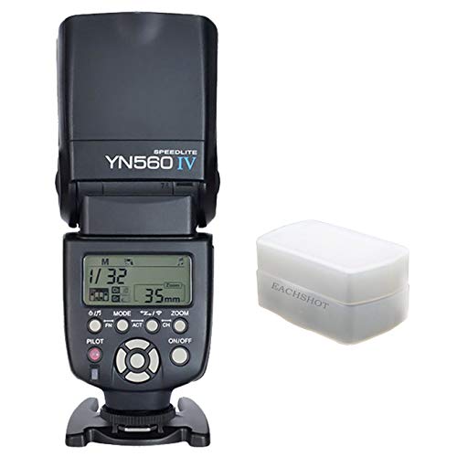 YONGNUO YN-560 IV Flash Speedlite for Canon Nikon Pentax Olympus DSLR Cameras with EACHSHOT Diffuser