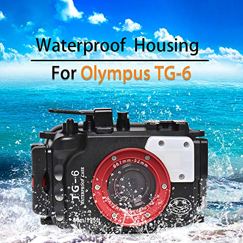 Seafrogs Waterproof Case for Olympus TG-6, Underwater Camera Housing with Quick Release Mount can Effectively Waterproof up