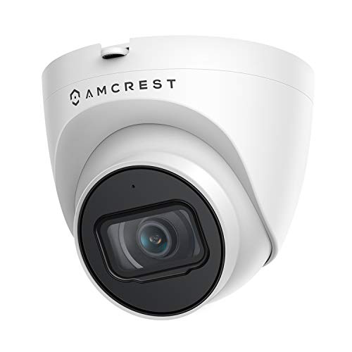 Amcrest 5MP UltraHD Outdoor Security IP Turret PoE Camera with Mic/Audio, 5-Megapixel, 98ft NightVision, 2.8mm Lens, IP67