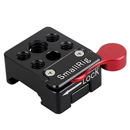 SMALLRIG NATO Clamp - Quick Release Clamp with 1/4" 3/8" M2.5 Thread for Cold Shoe Monitor Support Ball Head - 1885