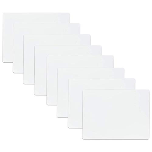 SUBANG 8 Pieces Plastic Placemats Table Mats Heat Resistant Clear