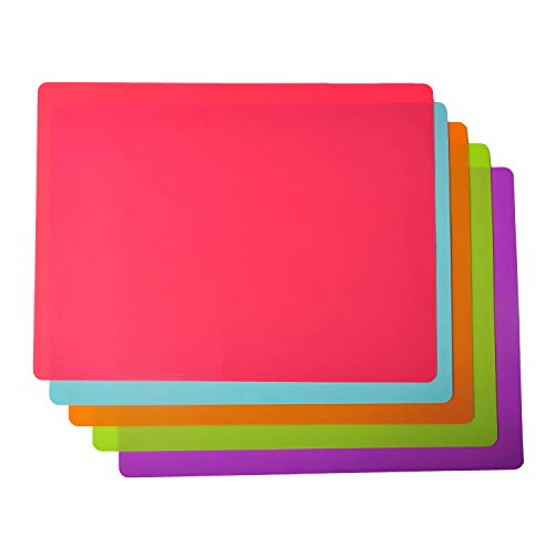Kindga Placemats for Kids, Silicone Placemat for Dining Kitchen Table, Waterproof Dining Mat for Kids Baby Toddler, Reusable, Easy