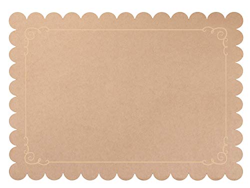 Juvale Disposable Placemats, Brown Kraft Paper (10 x 14 in, 100 Pack)