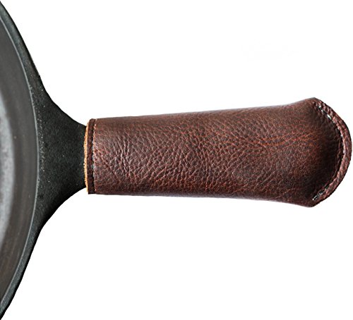 Hardmill Leather Cast Iron Skillet Pan Handle Cover - Made In USA