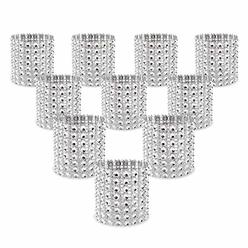 KPOSIYA Napkin Rings, Pack of 120 Rhinestone Napkin Rings Diamond Adornment for Place Settings, Wedding Receptions, Dinner or