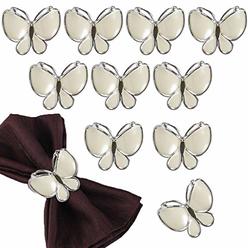 wonlex Butterfly Napkin Rings 12 Pack, Napkin Ring for Thanksgiving Day, Easter, Christmas, Home, Kitchen, Hotel, Dinner