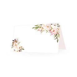 Hadley Designs 25 Pink Peony Floral Tent Table Place Card For Wedding Thanksgiving Christmas Holiday Easter Catering Buffet Food Sign Paper