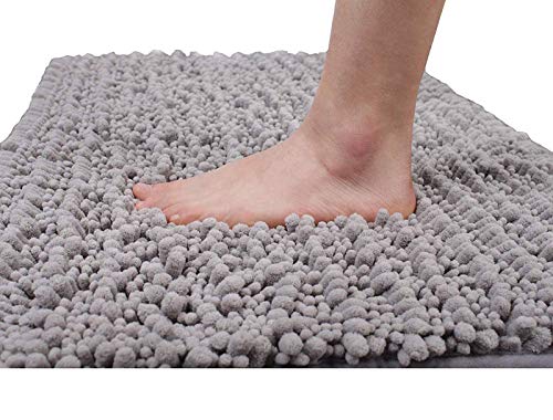Yimobra Original Luxury Chenille Bath Mat, 31.5 X 19.8 Inches, Soft Shaggy  and Comfortable, Large Size, Super Absorbent and