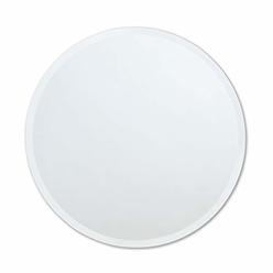 The Better Bevel better bevel frameless round circle mirror | 24" x 24" bathroom wall mirror w/beveled edge | ultra-flush hanging system