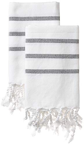 MyMesken- Cotton Turkish Hand Towels for Bathroom and Kitchen, Kitchen Towels- Bathroom Towels- White Hand Towels- Hand Towel