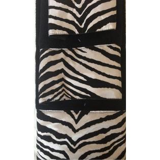 WPM/AHF 3 Piece Bath Towel Set- Black White Zebra Print Wash Had and Bath  Towel
