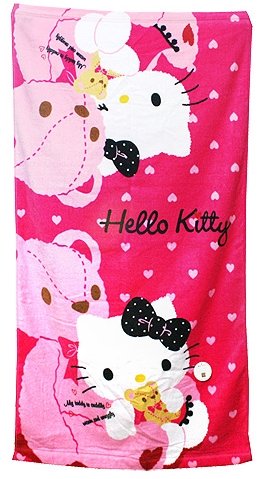 Hello kitty Lovely Beach Towel 28" X 52" 100% cotton bath shower Pink