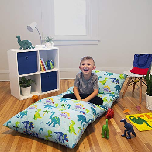 Wildkin Kids Pillow Lounger for Boys and Girls, Travel-Friendly and Perfect for Sleepovers, Requires 4 Standard Size Pillows