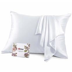 J JIMOO 100% Mulberry Silk Pillowcase for Hair and Skin, Both Sides 19 Momme Pure Natural Silk Pillowcases Soft Breathable