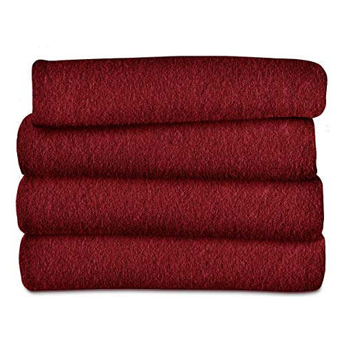 Sunbeam Heated Throw Blanket | Fleece, 3 Heat Settings, Garnet - TSF8US-R310-31A00
