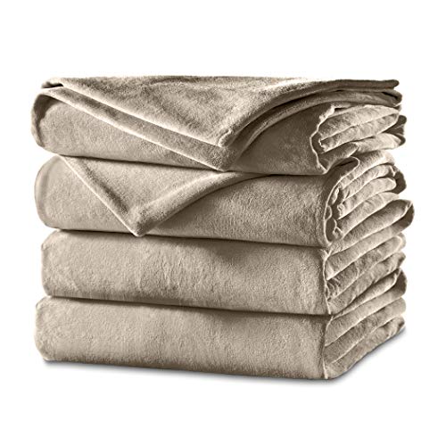 Sunbeam Heated Blanket | Velvet Plush, 10 Heat Settings, Mushroom, Full -  BSV9GFS-R772-12A44
