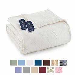Thermee Micro Flannel Electric Blanket, Sand, King