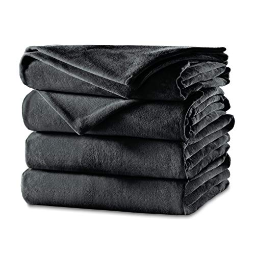 Sunbeam Heated Blanket | Full Size Cozy Feet | Soft Velvet, 2 Customizable  Heat Zones (Body, Feet) with 25 Heat Settings,