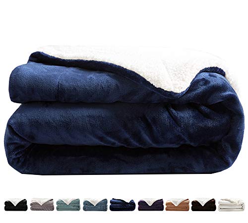 LIANLAM Sherpa Fleece Blanket King Size Dual Sided Blanket for Adults Super Soft and Warm Fuzzy Plush Cozy Luxury Big Bed