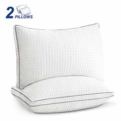 JOLLYVOGUE Bed Pillows for Sleeping 2 Pack-Down Alternative Sleeping Bed Pillow with Plush Fiber Fill, Adjustable Hotel