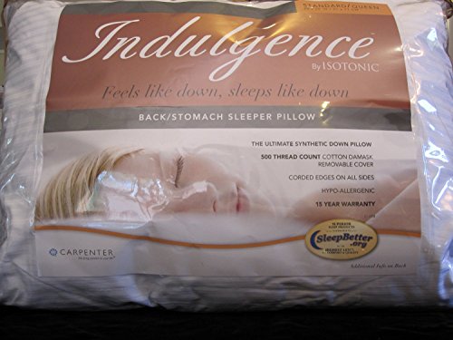 Isotonic Indulgence Back/Stomach Standard/Queen Sleeper Pillow by Isotonic 28" x 20"
