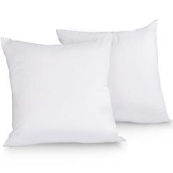puredown Down Feather, Inserts 100% Cotton Shell,Pack of 2 Pillows, 17x17, White