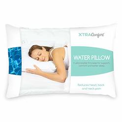 Xtra-Comfort Water Pillow - Cooling for Side, Back Sleeping in Bed - Cool Soft Memory Foam for Hot Sleepers, Night Sweats -
