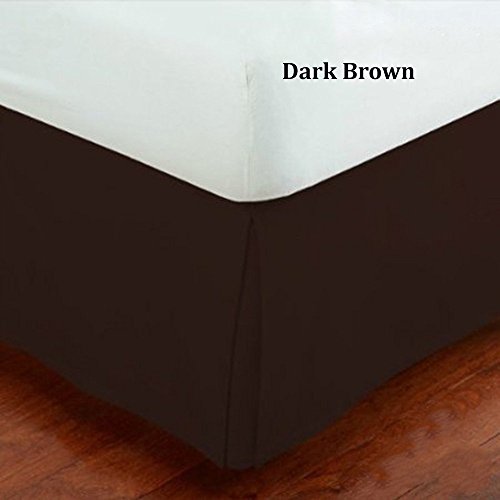 Fancy Linen LLC Fancy Collection Easy Care Tailored Microfiber 14-inch Bed Skirt Solid (Queen, Brown) New