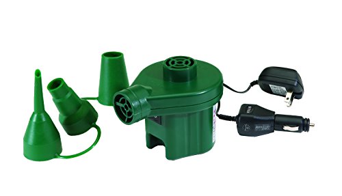 Texsport Electric Air Pump Inflates Deflates uses AC Power or 12 Volt Car Charger