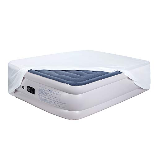 Bedecor Fitted Sheet for Air Mattress,Inflate Without Disassemblyï¼ŒConvenient & Firm,Deep up to 21"-Queen