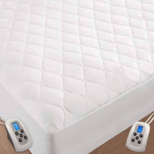 Marquess Queen Quilted Heated Mattress Pad, Electric Blanket with